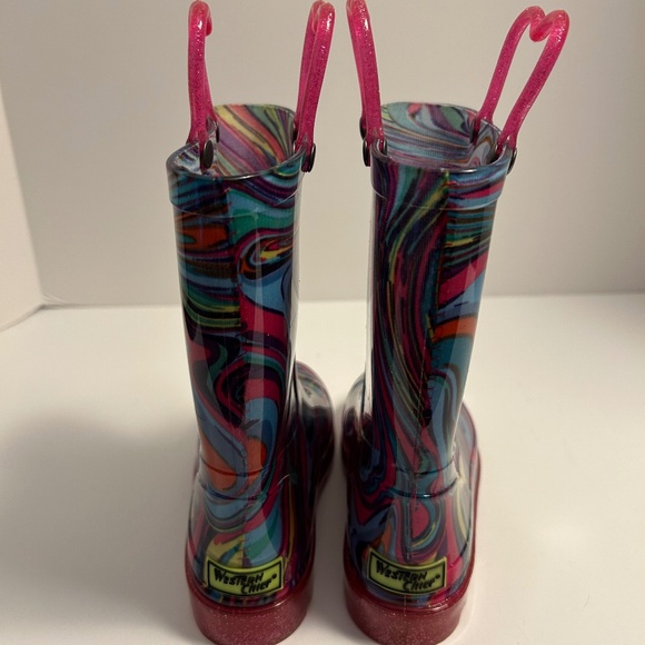 Western Chief Swirly Light Up Rain Boots for Girls Size 12 Outdoor! - Picture 3 of 8